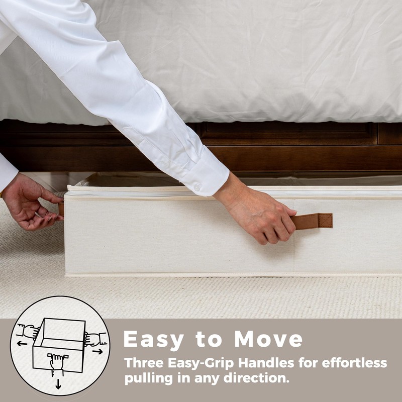 StorageWorks Large Under Bed Storage Containers with Handles and Label