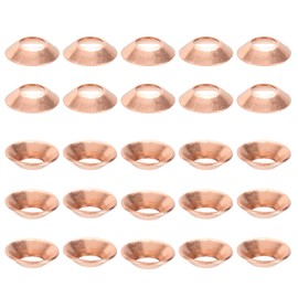 PATIKIL Flare Gasket, 25 Pcs Fit for 1/4" Tube Size 45 Degree Copper Flared Pipe Fittings for Air Conditioner Refrigeration Accessories