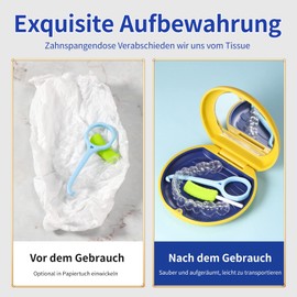 Annhua Braces Box, Clamp Box, Dento Box for Aligner Case, Invisible Braces, Mouth Guard (Yellow)