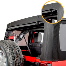 Soft Top for Jeep Door Strap，for JK JKU YJ TJ JL JLU Compatible 2007-2020，for Jeep Gladiator Soft top Rear Window Straps(Pack of 4)