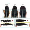 Beavorty 3pcs Black Human Hair Extensions Double-sided Tape Natural Straight