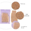 PACKOVE 2pcs Ramie Jute Exfoliating Bath Gloves for Deep Skin