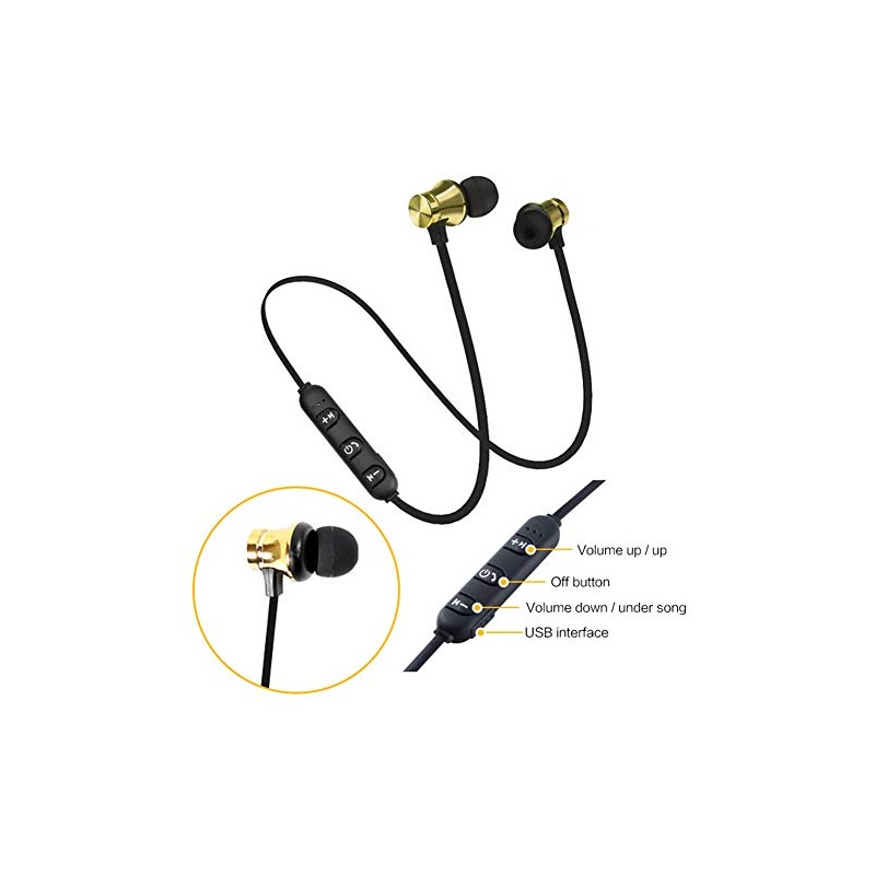 Heave - Auriculares inalámbricos deportivos 4.2, auriculares inalámbricos magnéticos IPX6,