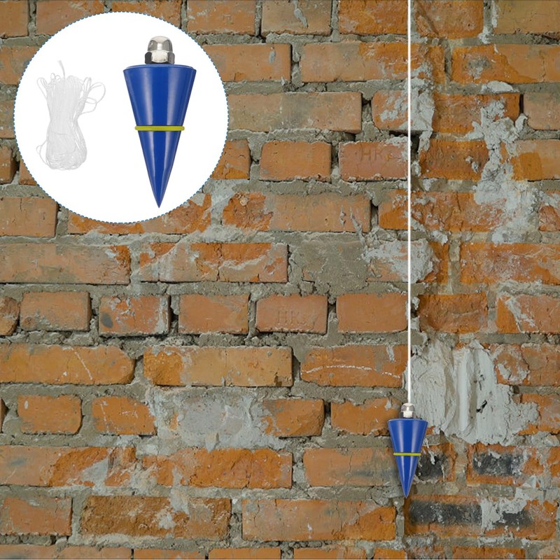 Veemoon Builder Plumb Bob and Line Set, Vertical Plumb Bob