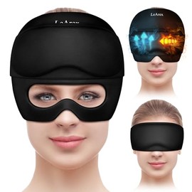 Gorro Para Aliviar La Migraña Con Máscara De Gel Para Ojos, Gorro Para Aliviar El Dolor De Cabeza, Gorro De Terapia De Frío Y Calor Con Envoltura De H