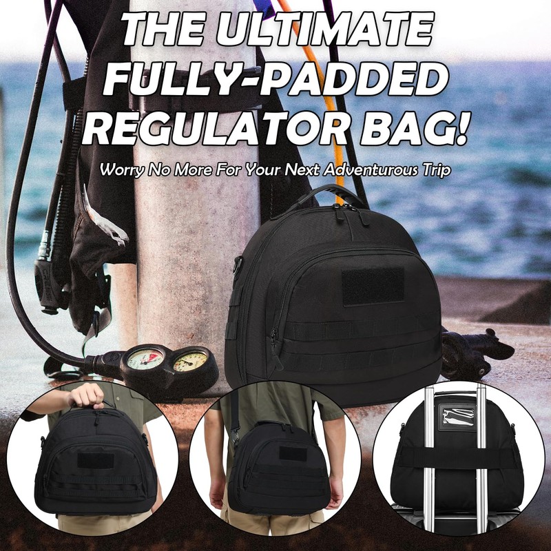 FRETHIND Professional Diving Regulator Bag with Padded Protection & Shoulder