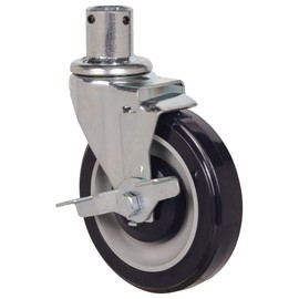 5" Universal Wire Shelving Caster Set of 4 | for All Brands of Wire Rack Shelving with 1" OD Tubing