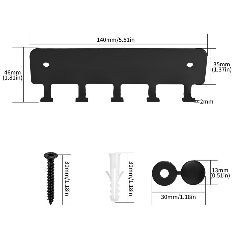 Key Holder for Wall, Key Hooks Wall Mounted, Key Racks