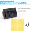 Greluma 1 Piece 4 Gang Rocker Switch Panel Dashboard Rocker