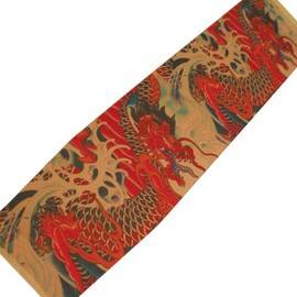 Tattoo Sleeve E Red Dragon Type 2 Japanese Carving Style / Tattoo Sleeves Arm Warmers