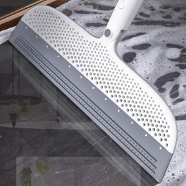 Magic Broom Floor Squeegee Pet Hair Remover, Silicone Squeegee Broom for Floor, 51.77" Long Handle for Carpet, Bathroom Tile, Hardwood, Fur,Garage, Liquid Spills, Fine Dust