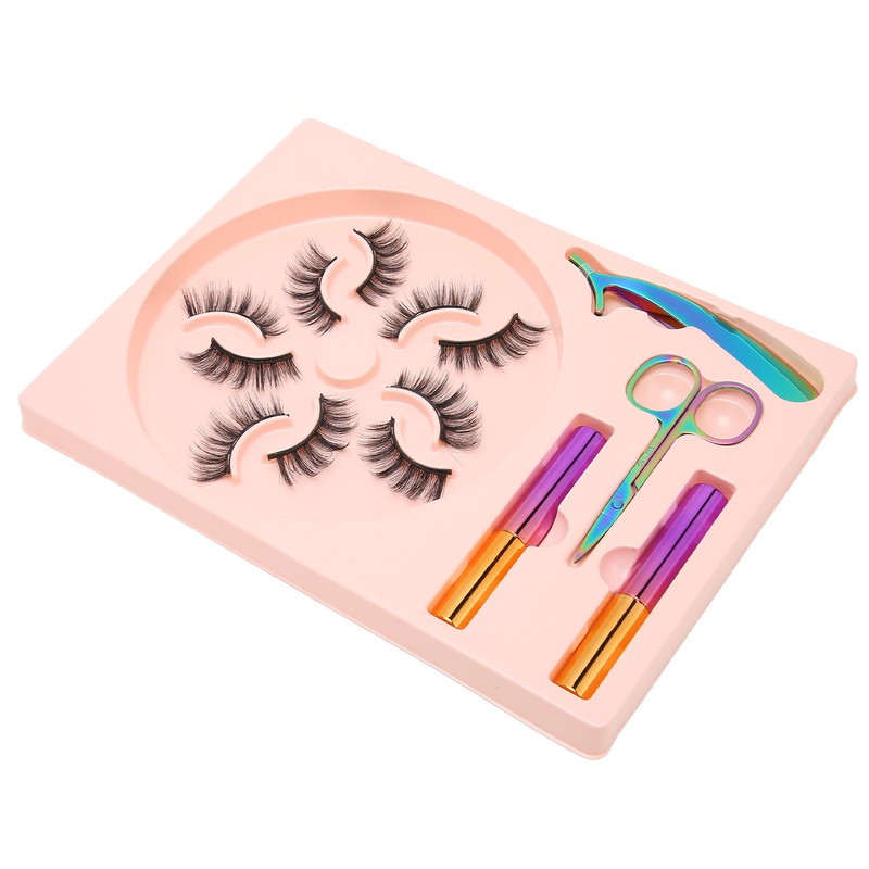 5 Pairs Magnetic Lashes with Eyeliner Kit Glue Free Waterproof
