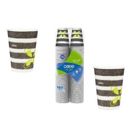 Dixie Comfort 12 oz Hot Cups, 160 Count (Pack of 1), DESIGN 1