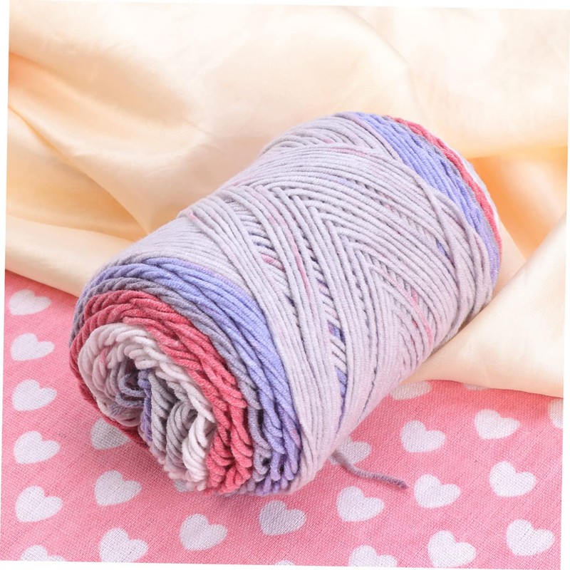 jojofuny 1 Roll Rainbow Colorful Knitting Woolen Yarn Ply Soft