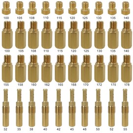 30PCs Carburetor Main Jets + 10 PCs Slow Pilot Jets Fit for PWK for Keihin for OKO for CVK Crab, Replace #SCL-2018090002-ZH-T-01/02 SCL-2018090001/03-ZH-T-01