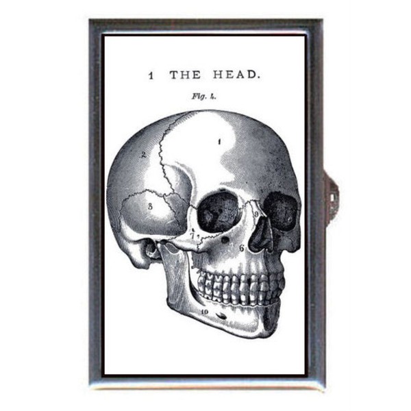 Skull Victorian Gothic Medical Anatomy Art Decorative Pill Box
