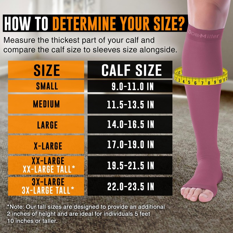 Doc Miller Open Toe Compression Socks for Men and Women,