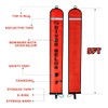 5ft Red Scuba Diving Open Bottom Surface Marker Buoy (SMB)