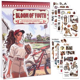 NAESM 20 Sheets Vintage Journaling Scrapbook Sticker, Dual Material Vintage Sticker for Scrapbook Decorating PET Aesthetic Sticker, DIY Craft