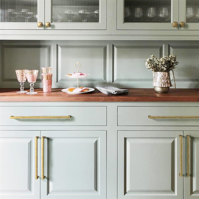 Yanxia Antique Brass Cabinet Handles, Rustic Refinement Drawer Pulls for