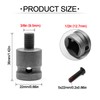 2Pcs Threaded Drill Chuck Square Female Adapter, 3/8" Square Female