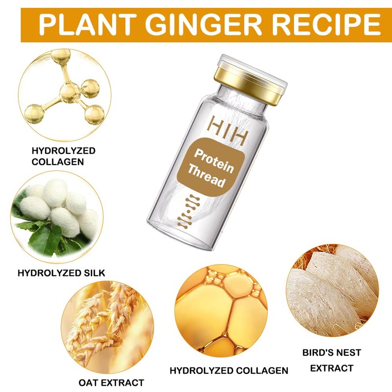 Soluble protein thread, nano gold essence combination, combination of soluble