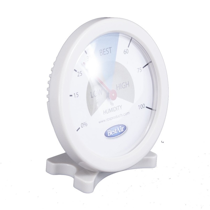 BestAir HG050-PDQ-4 Hygrometer, Humidistat Humidity Monitor, Single Pack