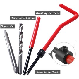 Bestgle Thread Repair Kit, 30Pcs M5 x0.8 mm Car Helical Coil Repair Set, Wire Insert Kit Compatible Hand Tool Set for Automatic Repairing