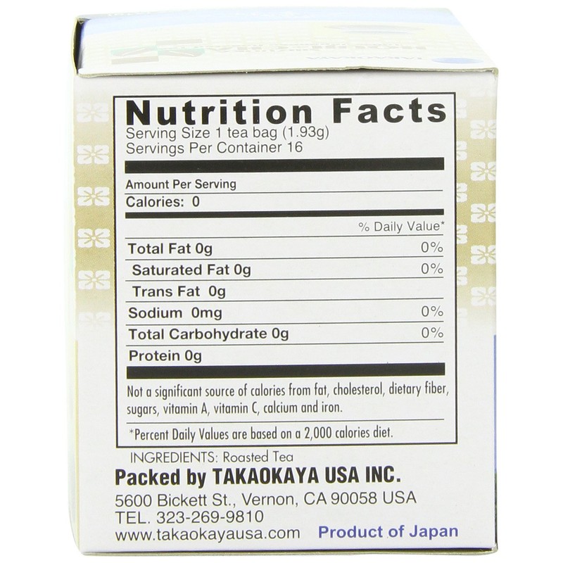 Takaokaya Tea, Hoji Cha Tea, 16-Count Tea Bags (Pack of