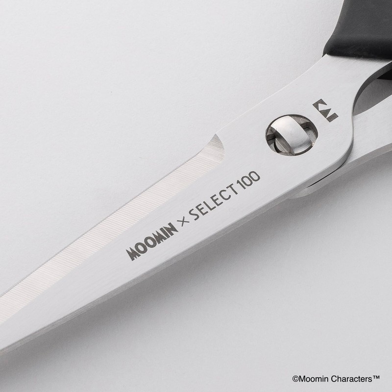 Kai DH3202 Kitchen Scissors, Moomin, Dishwasher-Safe, Black, SELECT100 x Moomin