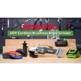 Workpro 8500RPM Brushless Electric Cordless Angle Grinders Brushless Grinder 4-1/2" Dics