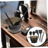 TOVINANNA Hair Coloring Tool Set 5pcs Kit Brush Bowl Cape