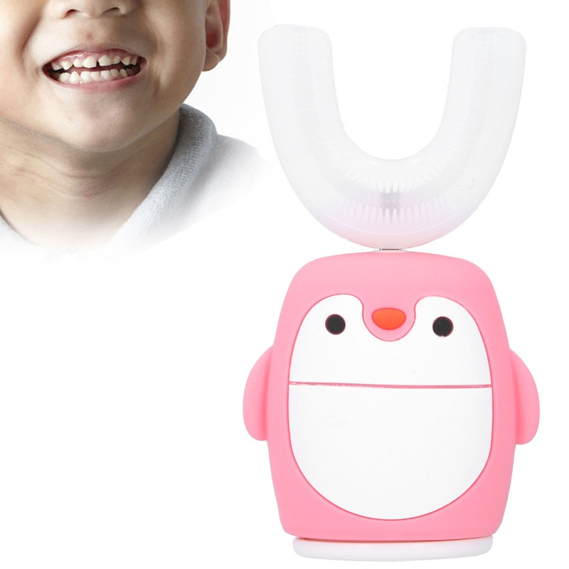 Children Cartoon Electric Toothbrush Cute Cleaning U shaped Toothbrush Oral