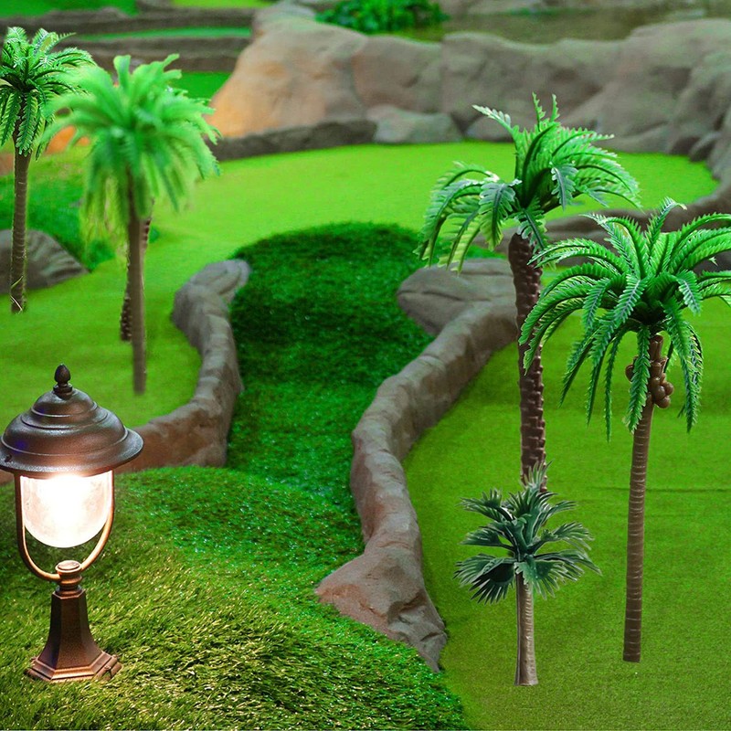 Woohome Pack of 60 Model Building Trees, Miniature Palm Tree,