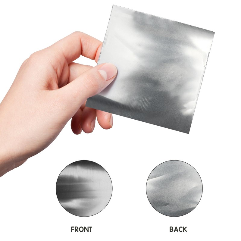 15 Pcs Silver Aluminum Leaf Sheets, Embossing Foil for Craft