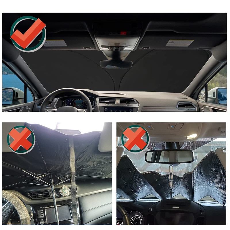 YEE PIN Parasol Car Compatible with Skoda Karoq 2017-2023, Foldable