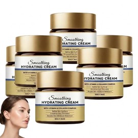 Crema facial alisadora e hidratante con complejo de vitaminas y colágeno, sérum hidratante, reafirmante, lifting y antiedad, sérum alisador y lifting facial, reduce las líneas de las arrugas. (6PCS)