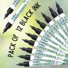 Artline Garden Markers, 0.8 mm Writing Width, Black, 12 Pack