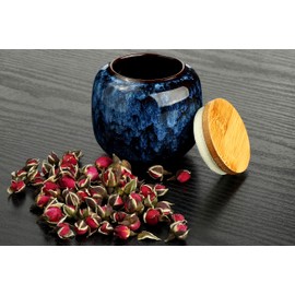 jessie Loose Tea Tin Tea Storage Tea Caddy Tea Canister Tea Storage Container Tins Jar with Airtight Lid (Blue)