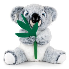 BARRADO - Plush Koala Bear Bag Bear Light Grey – Quality Super Soft (Blue Eyes, 11 inch/28 cm)