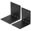 eoere 4 PCS 6" x 6" x 5" Black Steel