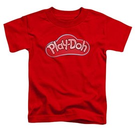 Play Doh Lid Unisex Toddler T Shirt for Boys and Girls, Medium Red