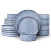 LIANYU 18 Pcs Dinnerware Sets for 6, Plates and Bowls