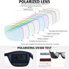 Paleshy Unisex Rectangle FrameSunglasses -Simple Trendy Designfor Everyday and Outdoor