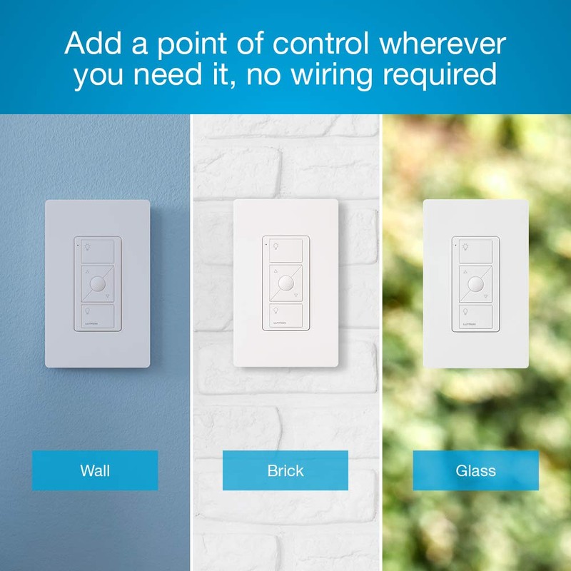 Lutron Caséta Wireless Pico Smart Remote Wall-Mounting Kit | PJ2-WALL-WH-L01