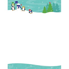 Great Papers! Penguins Playing Letterhead, 80 count, 11" x 8.5" (2014059)