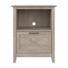 Pemberly Row Lateral File Cabinet with Shelf in Washed Gray