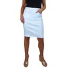 Ladies Heavy Cotton Denim Pencil Skirt Casual 8-18, White