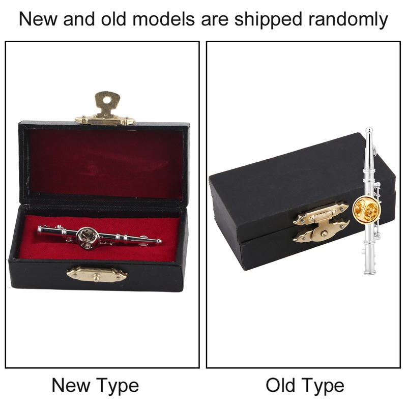 Mini Flute Shaped Musical Instrument Brooch Pin Accessory for Gift