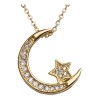 Collar Luna Mujer Oro Plata Zirconia Regalo Original Luckyly